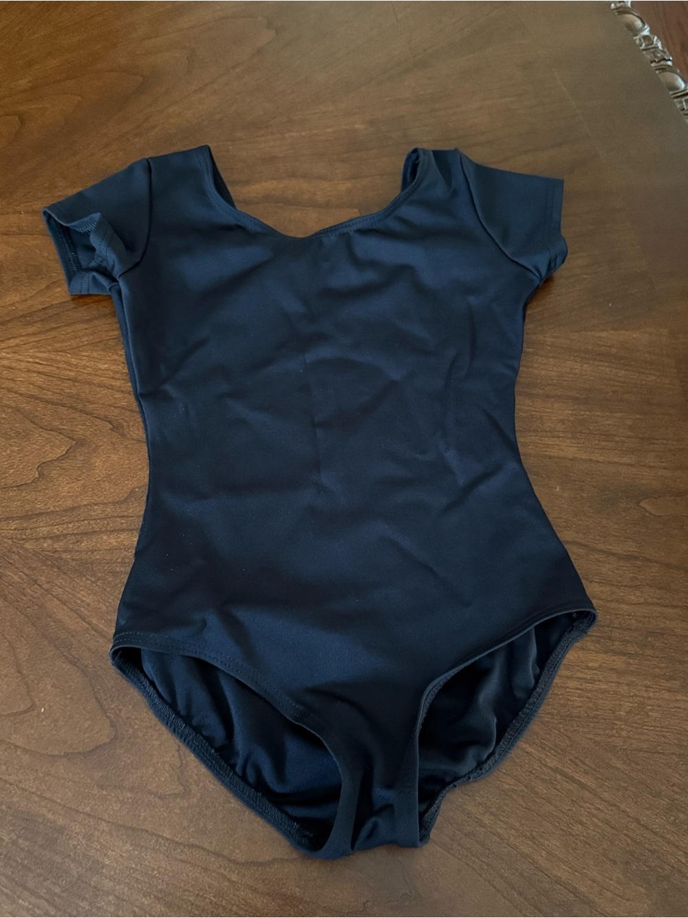 Capezio Girls Team Basic Short Sleeve Athletic Leotards in Black Size M